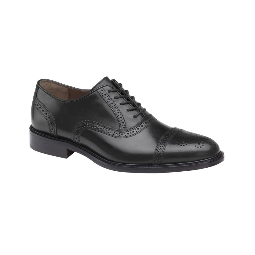 Johnston & Murphy - Daley Brogue Cap Toe Oxford - Black