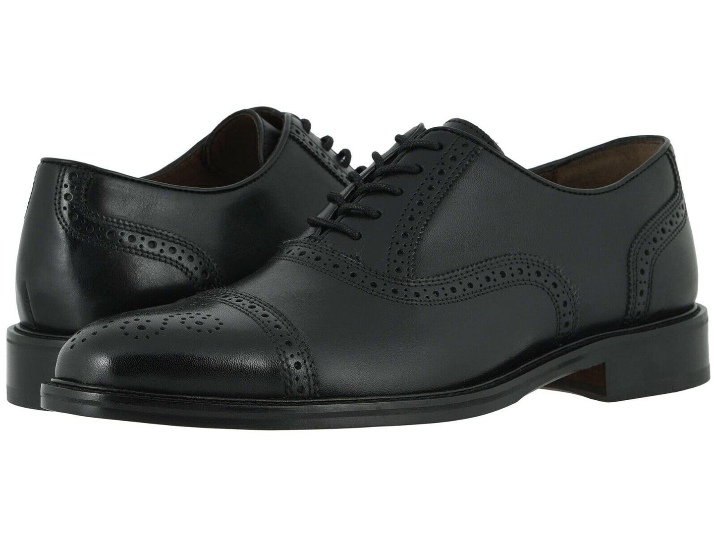 Johnston & Murphy - Daley Brogue Cap Toe Oxford - Black