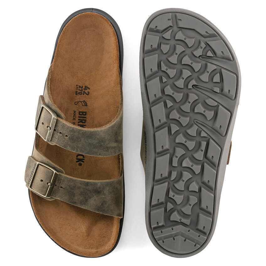 Birkenstock - Arizona Rugged - Faded Khaki Oiled Leather