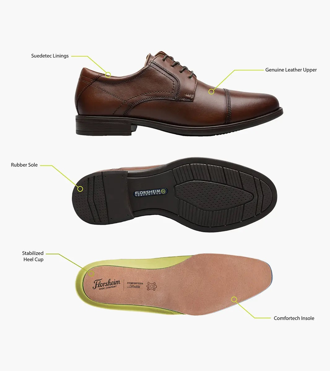 Florsheim - Midtown Cap Toe Oxford - Cognac