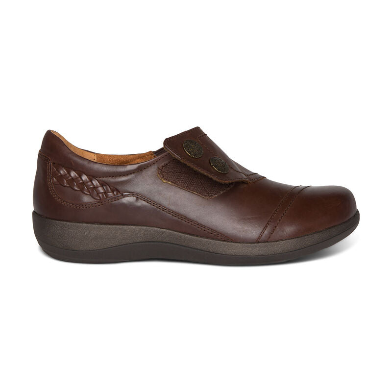 Aetrex - Karina Monk Strap - Brown Leather
