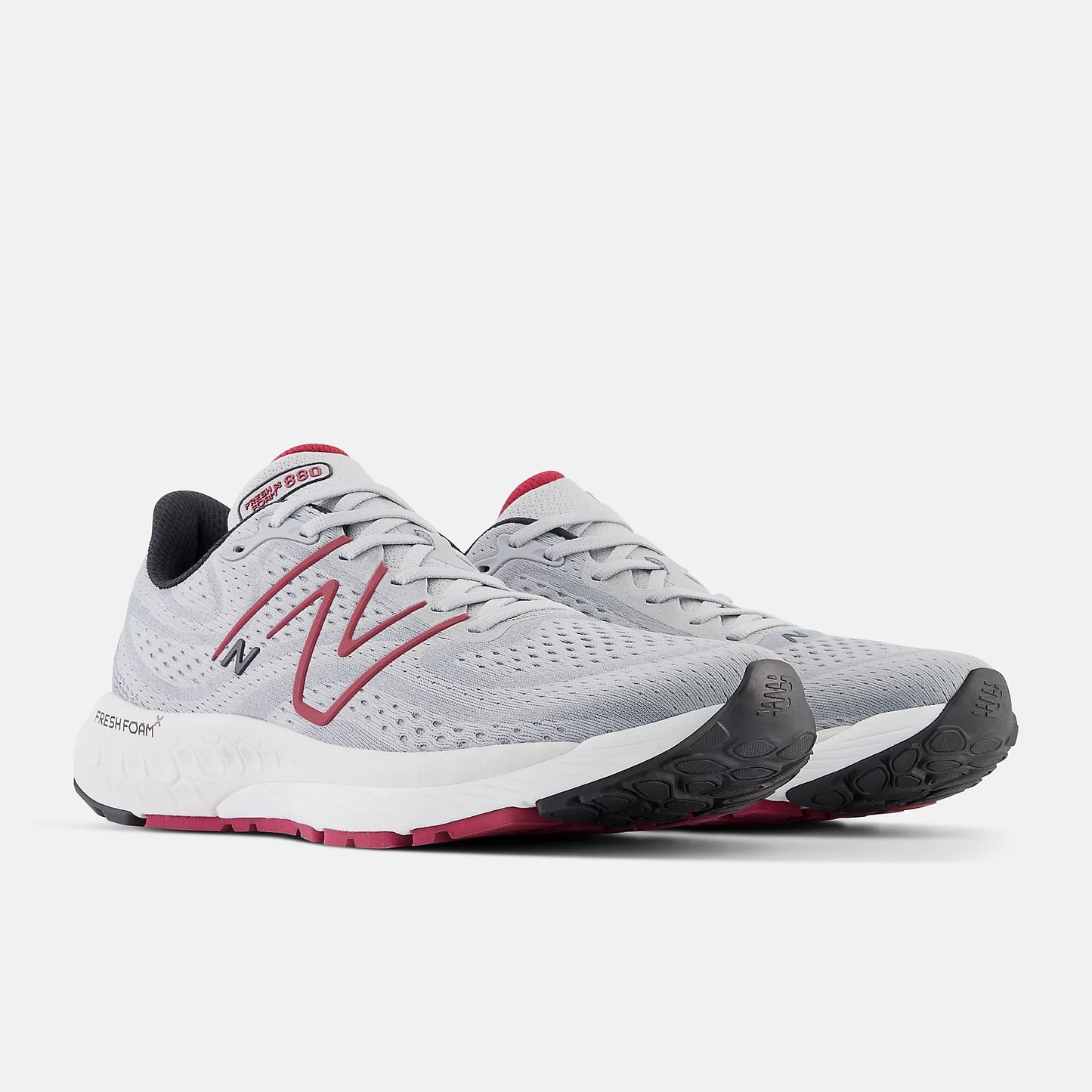 New Balance - Men's Fresh Foam x 880 v13 - Aluminum / Crimson / Black