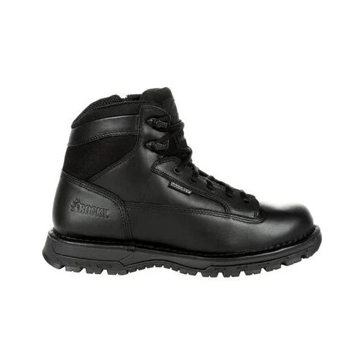 Rocky - Portland - 6" Waterproof Side Zip Public Service Boot - Black