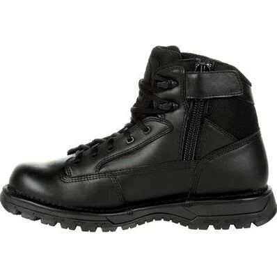 Rocky - Portland - 6" Waterproof Side Zip Public Service Boot - Black