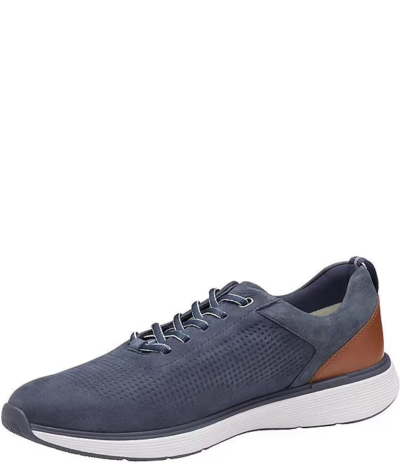 Johnston & Murphy - XC4 Prentiss 2 - Embossed U-Throat - Navy Waterproof Tumbled Nubuck