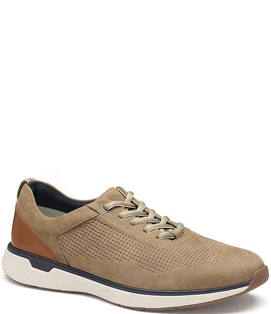 Johnston & Murphy - XC4 Prentiss 2 - Embossed U-Throat - Taupe Waterproof Tumbled Nubuck