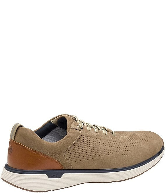 Johnston & Murphy - XC4 Prentiss 2 - Embossed U-Throat - Taupe Waterproof Tumbled Nubuck