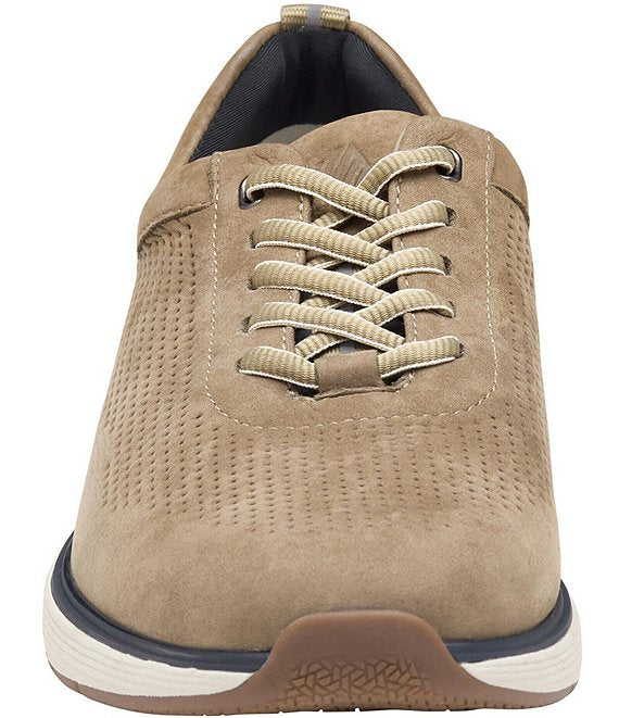 Johnston & Murphy - XC4 Prentiss 2 - Embossed U-Throat - Taupe Waterproof Tumbled Nubuck