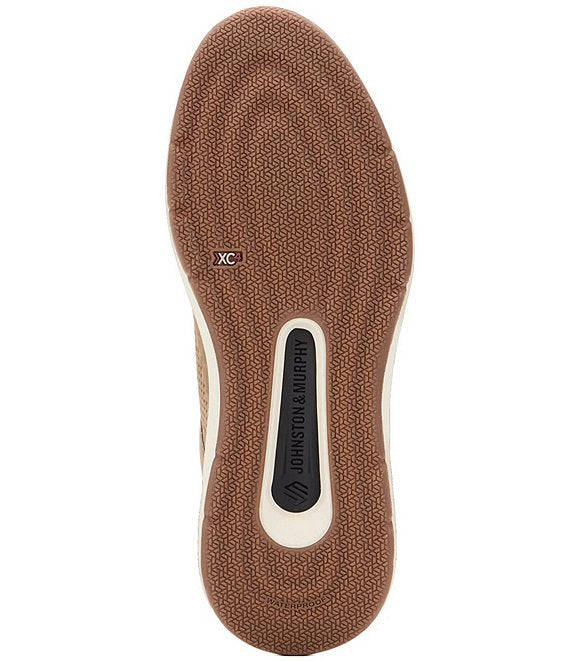 Johnston & Murphy - XC4 Prentiss 2 - Embossed U-Throat - Taupe Waterproof Tumbled Nubuck