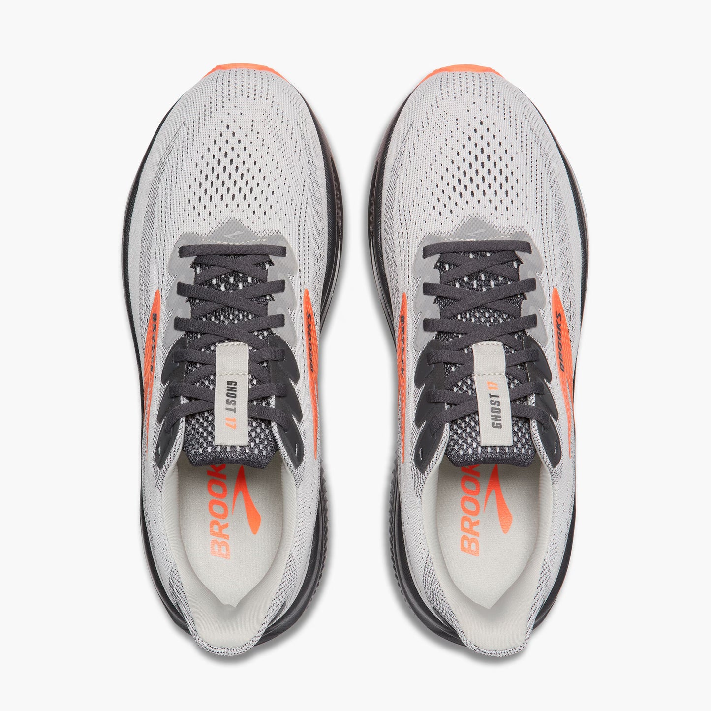Brooks - Ghost 17 - Oyster Mushroom/Orange/Ebony