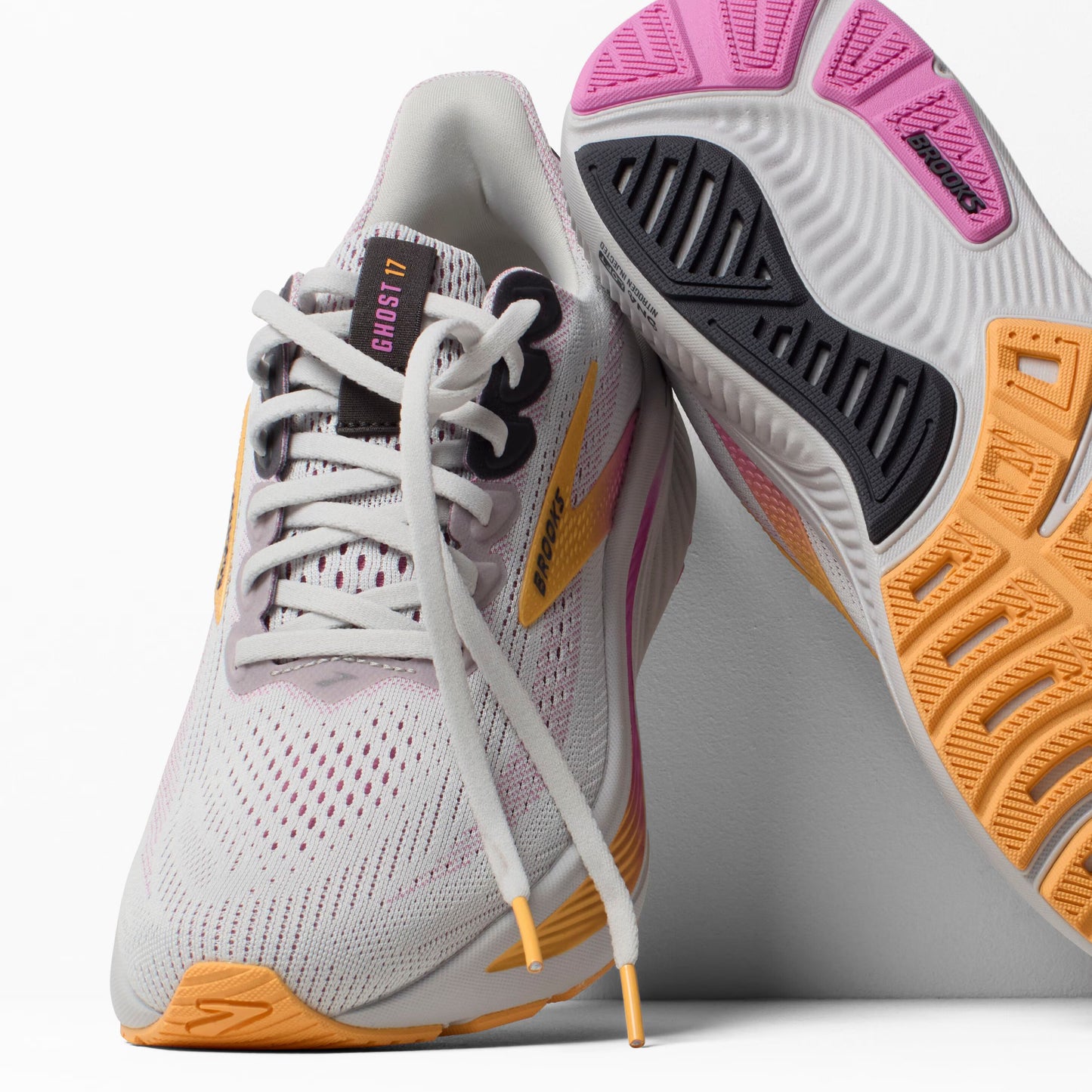 Brooks - Ghost 17 Women - Oyster/Apricot/Pink