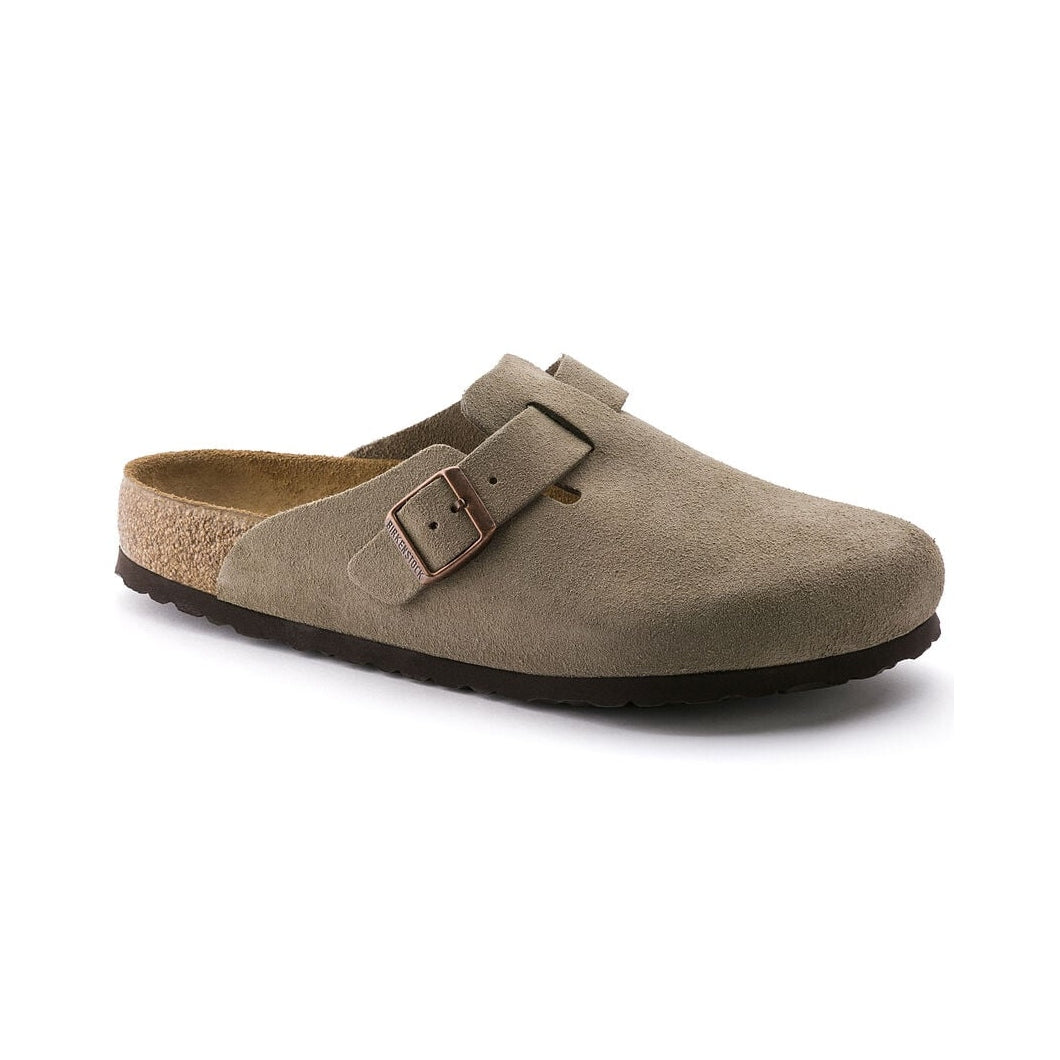 Birkenstock - Boston Soft Footbed - Taupe Suede Leather