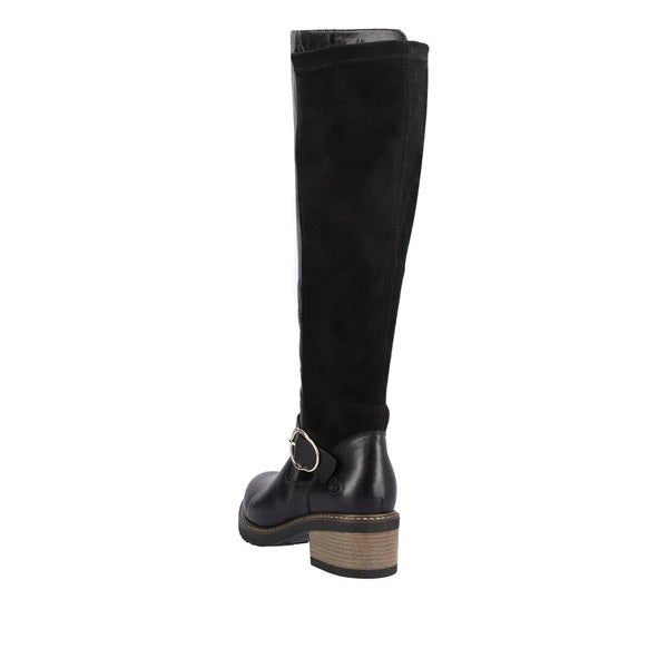 Remonte - Aida 73 - Tall Boot - Black Leather / Stretch Microfiber