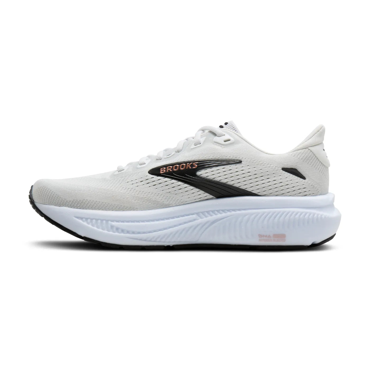 Brooks - Women's Ghost 18 - White / Black / Rose Gold