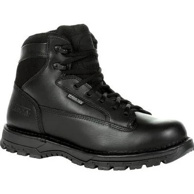 Rocky - Portland - 6" Waterproof Side Zip Public Service Boot - Black